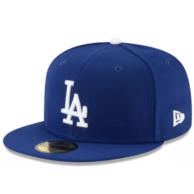 $35.99 • Buy MLB Los Angeles Dodgers LA 59FIFTY 5950 Men's Fitted New Era Hat Cap Royal Blue