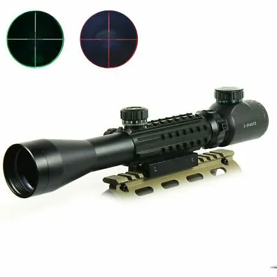 3-9X40 EG Optical Rifle Scope Mil Dot Illuminated Reticle 20/11mm Rail Mount • $35.05