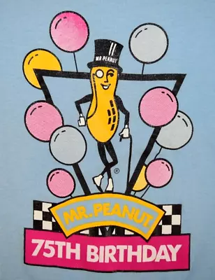 T-Shirt VTG 90s Mr Peanut 75th Anniversary Screen Stars Best T-Shirt Sz M C.1991 • $96.30