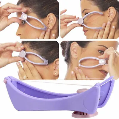 Facial Eyebrow Hair Remover Threading Epilator Defeatherer Spring Makeup Tool • $11.92