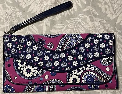 Vera Bradley Wristlet Clutch Making Waves Purple Boysenberry NWOT • $24.95