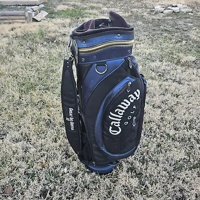 Callaway Great Big Bertha II Golf Staff Bag 7 Way Black Blue Shoulder Strap • $59.99
