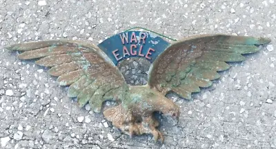 WW2 Military Veteran War Eagle Cast Metal Plaque Patriotic Folk Art Decor Sign • $179.10