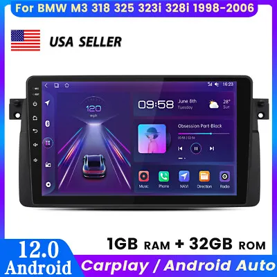 For BMW E46 3 Series 318 320 325 9  Car Stereo Radio GPS Navi BT FM DAB+ Carplay • $109.99