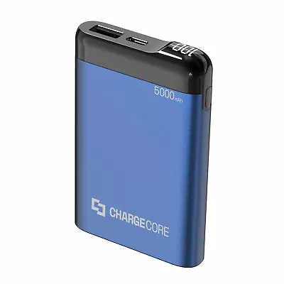 $21.99 • Buy Power Bank 5000mAh USB Type C A Portable External Charger Sleek Mini Blue