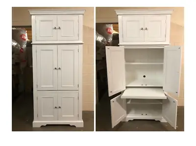 £1049 • Buy Rutland Painted Hideaway Computer Cupboard- Bespoke Available- F&b Strong White