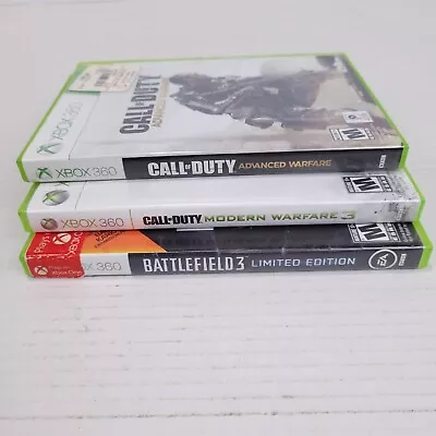 XBOX 360 Game Lot -Call Of Duty Advanced Warfare COD MW 3 Battlefield 3 LTD Ed • $13.95