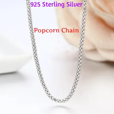 $8.99 • Buy REAL Classic 925 Sterling Silver Chain Necklace SOLID SILVER 925 Jewelry Italy