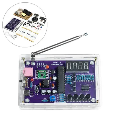 Electronic DIY Parts HU-017A RDA5807S FM Radio Kit Set 87-108MHz With Shell New • £13.82