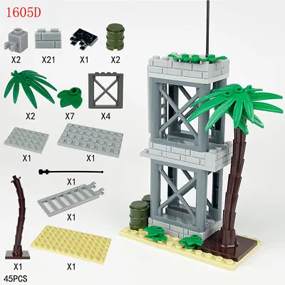 MOC PDF Paper Instructions Military Sentry Post Base Tower Mini Army Figures Set • $15.19