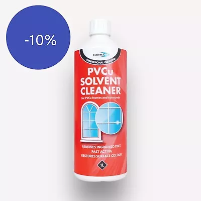 SOLVENT CLEANER PVC UPVC PVCu WINDOWS DOORS & CONSERVATORY FASCIAS CLEANING 1ltr • £9.78