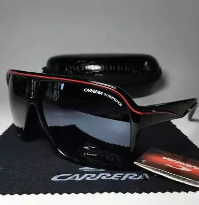 Men Women Retro Sunglasses Unisex Square Bright Black Frame Carrera Glasses • $18.88