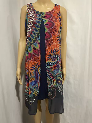 Desigual Size 40  Colourful Print  Split Front Dress • $29