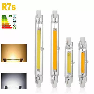 LED COB R7S Halogen Lampe 30W 15W LED Dimmbar Glas Ersetzen 118mm 78mm 110V/220V • $7.80