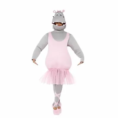 Mens Ballerina Hippo Costume Madagascar Stag Do Fancy Dress Outfit Comedy Animal • £39.27