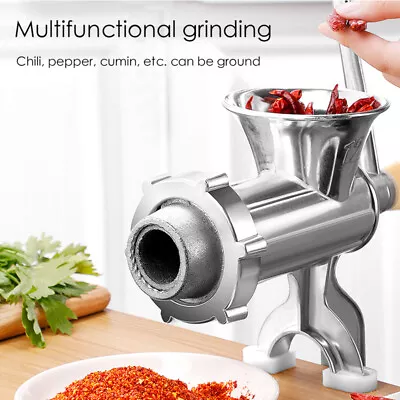 Hand Duty Meat Mincer-Heavy Duty Grinder Manual Hand Operated Kitchen Beef • £13.99