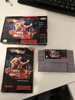 Fatal Fury SNES Super Nintendo NTSC-US Import + Box And Instructions • £0.99