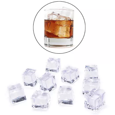 10PCS/Pack Fake Artificial Acrylic Ice Cubes Crystal Clear 2/2.5/3cm Squa N_Z Ny • £4.11