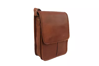 Messenger Bag 13 In Laptop Satchel Office School Goat Leather Crossbody Bags • $55.19
