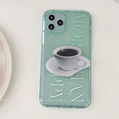 $12.58 • Buy Cute Cartoon  Letters Coffee Stand Case Cover For IPhone 12 11 X XS XR 7 Plus