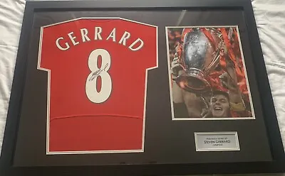 £219.99 • Buy Steven Gerrard Signed Liverpool Framed Shirt ‘05 Istanbul Champions League Final