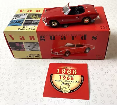 1966 Triumph Spitfire Mk11. Vanguards  Diecast Replica. 1:43 New In Box • £4.50