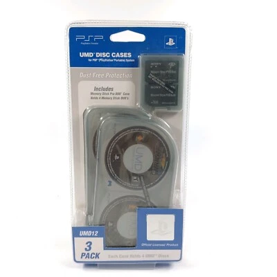 $19.95 • Buy PlayStation PSP UMD Disc Cases Memory Card 3 Pack UMD12 