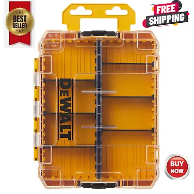 DEWALT TSTAK Tool Box 8-Compartments Clear Lid Organizer Removable Small Tools • $9.95