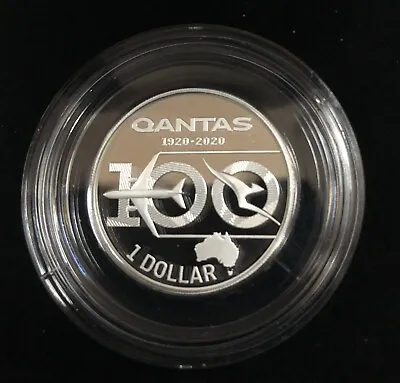 2020 $1 Coin 100 Years Of Qantas Silver Proof Limited & Rare Collectible #004342 • $189
