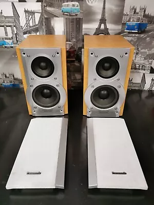 Panasonic SB-PM25 Silver Wired 2-Way Hi-Fi Stereo System Bookshelf Speakers Pair • £24.99