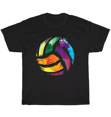 Colorful Volleyball Colorsplash Ball Sports Player Fans T-Shirt Unisex Tee Gift • $18.99