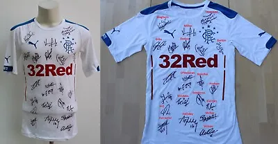 £130 • Buy Rangers Away Shirt Signed By 2016-17 Squad Inc. Tavernier, Miller & Waghorn COA