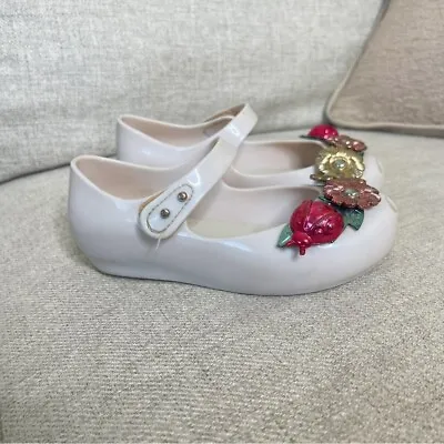 Mini Melissa Size 10 Toddler Jelly Flat Ultragirl Flower Girl Ladybug Mary Jane • $17.49