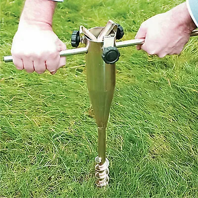 £8.85 • Buy Heavy Duty Parasol Airer Rotary Washing Line Stand Steel Screw In Ground Spike