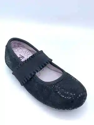 Umi Tulanne Black Girls Leather Sparkly Shoes • £19.99