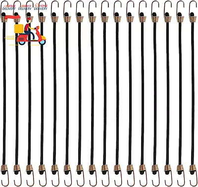 16 Pcs Mini Bungee Cords 10 Inch Elastic Bungee Straps With 1.2 Inch Metal Hook • $15.97