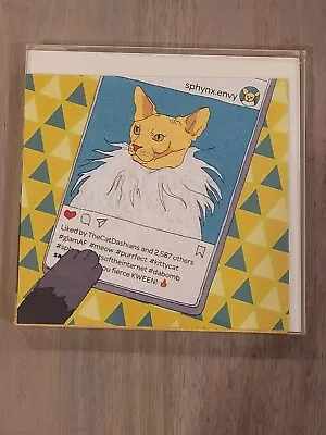 Cats To Love Unique 8 Blank Square Note Cards With Envelopes Social Media Cats • $5.24