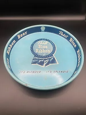 Vintage Pabst Blue Ribbon Beer Metal Advertising Serving Tray 13 1/4” Dia. • $37.95