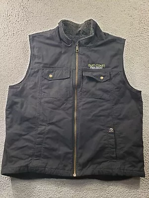 Dri Duck Vest Men's 2XL Black Canvas Full Zip Jacket Quilted Lined East Coast • $29.99