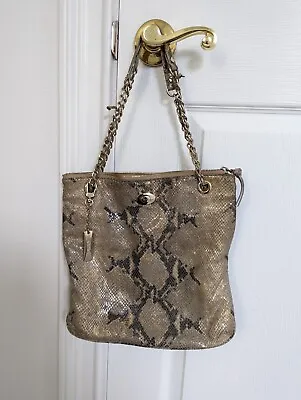 $59.99 • Buy DKNY Leather Python Shoulder Handbag Vintage Preloved
