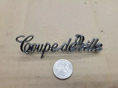 Cadillac OEM Coupe DeVille Chrome Metal Vintage Script Emblem Badge Logo Name • $49.99