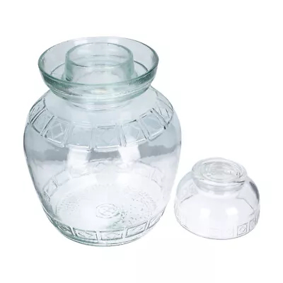  Glass Kimchi Altar Fermenting Jar Transparent Sealing Container • £34.89