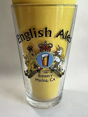 English Ales Brewery Pint Glass Beer Vintage Marina CA • $18.95