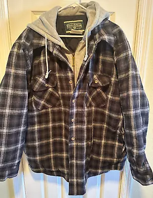 Mens Field And Stream Flannel Hoodie Jacket XL • $22
