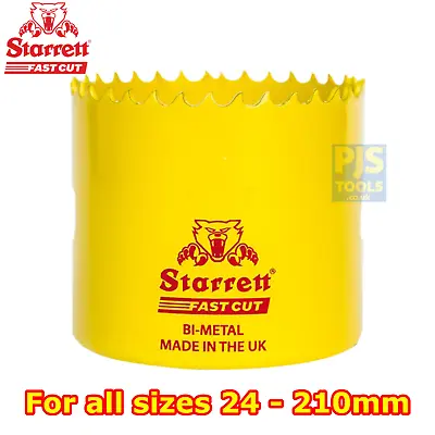 Starrett Fast Cut Bi-metal Holesaw 24mm-210mm Hole Saw Or Arbors Or Pilot Drills • £6