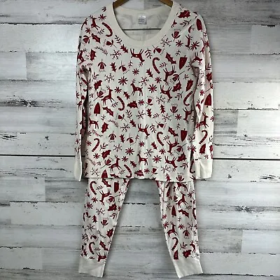 Hanna Andersson Reindeer Christmas Organic Cotton Women XL PJ Pajamas Tree Snow • $25