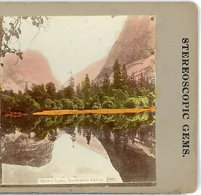 CALIFORNIA Mirror Lake Yosemite Valley (Tinted)--Stereoview A81 • $3.95