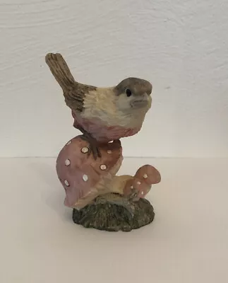 Brinn Co Bird Figurine Pink Mushroom • $12