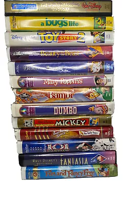 Disney Original VHS Lot Set Of 13 Video Tapes Children Variety See Photographs • $14.99