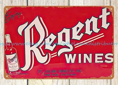 Regent Wines Metal Tin Sign Indoor Wall Decor Decorative • $18.86